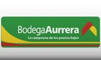 Logotipo de Bodega Aurrera, supermercado, fondo verde, tagline 'La campeona de los precios bajos'.