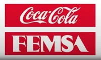 Logotipo de Coca-Cola y FEMA en fondo blanco